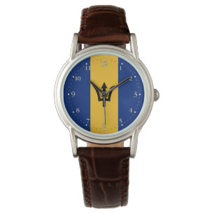 Reloj De Pulsera Bandera patriótica de Barbados