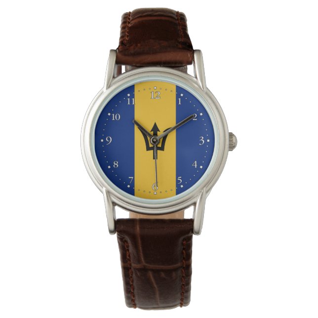 Reloj De Pulsera Bandera Patriótica de Barbados (Anverso)
