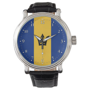 Reloj De Pulsera Bandera patriótica de Barbados