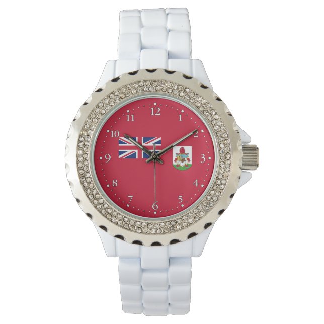 Reloj De Pulsera Bandera patriótica de Bermudas (Anverso)