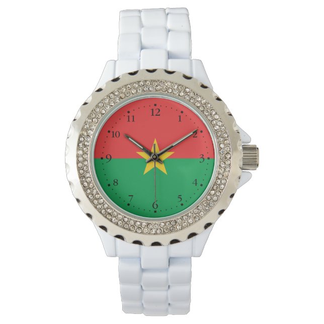 Reloj De Pulsera Bandera patriótica de Burkina Faso (Anverso)