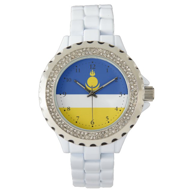Reloj De Pulsera Bandera Patriótica de Buryatia (Anverso)