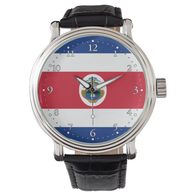 Reloj De Pulsera Bandera Patriótica de Costa Rica (Anverso)