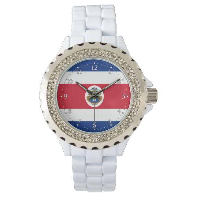 Reloj De Pulsera Bandera Patriótica de Costa Rica (Anverso)