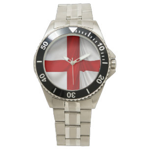 Reloj De Pulsera Bandera Patriótica de la Cruz de San Jorge de Ingl