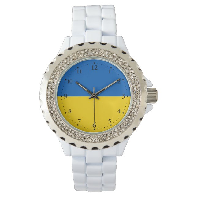 Reloj De Pulsera Bandera patriótica de Ucrania (Anverso)