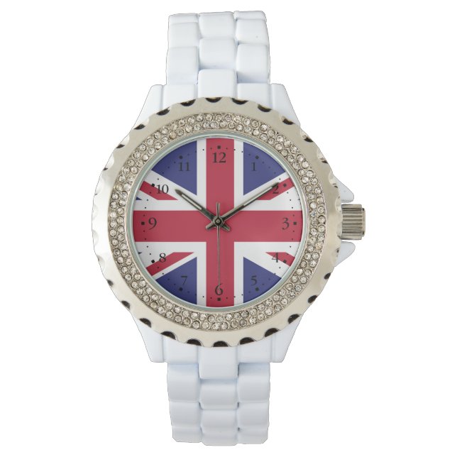 Reloj De Pulsera Bandera Patriótica del Reino Unido (Anverso)