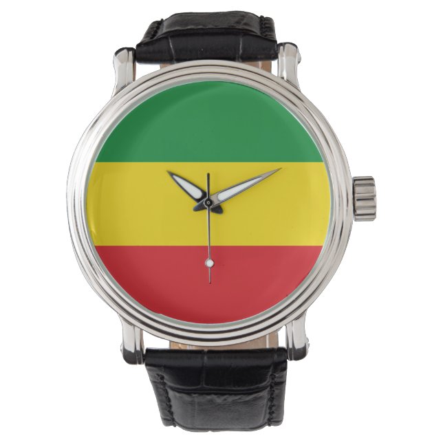 Reloj De Pulsera Bandera rastafariana rasta etíope (Anverso)