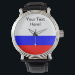 Reloj De Pulsera Bandera rusa<br><div class="desc">¡Espero que la manera en que mostré esto honre tu bandera! ¡Me gusta cómo se ve esto! ¡Siéntase libre de personalizar para satisfacer sus necesidades! ¡Gracias por pasarlo y pasar un día maravilloso!</div>