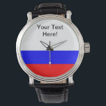 Reloj De Pulsera Bandera rusa<br><div class="desc">¡Espero que la manera en que mostré esto honre tu bandera! ¡Me gusta cómo se ve esto! ¡Siéntase libre de personalizar para satisfacer sus necesidades! ¡Gracias por pasarlo y pasar un día maravilloso!</div>