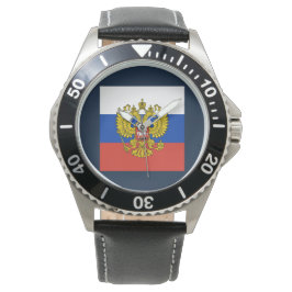 Reloj De Pulsera Bandera rusa águila imperial ortodoxa rusa