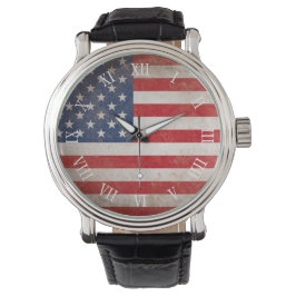 Reloj De Pulsera Bandera rusa norteamericana vintage