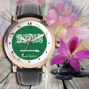 Reloj De Pulsera Bandera saudita, diseño y moda en Arabia Saudita