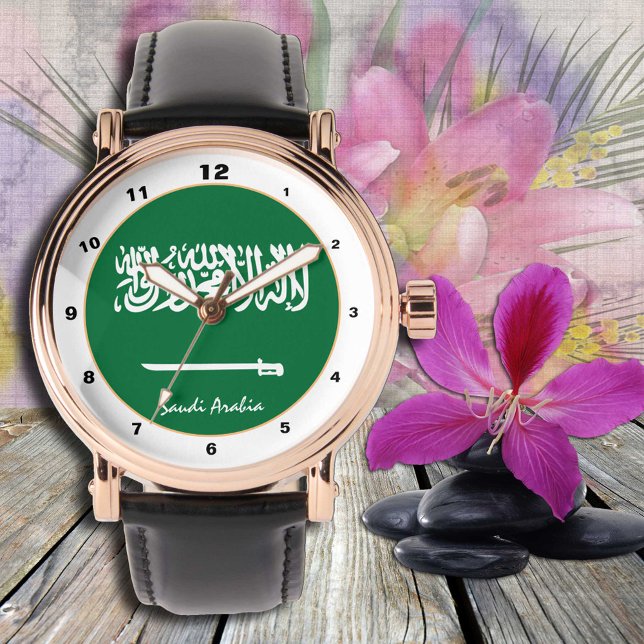 Reloj De Pulsera Bandera saudita, diseño y moda en Arabia Saudita (Subido por el creador)