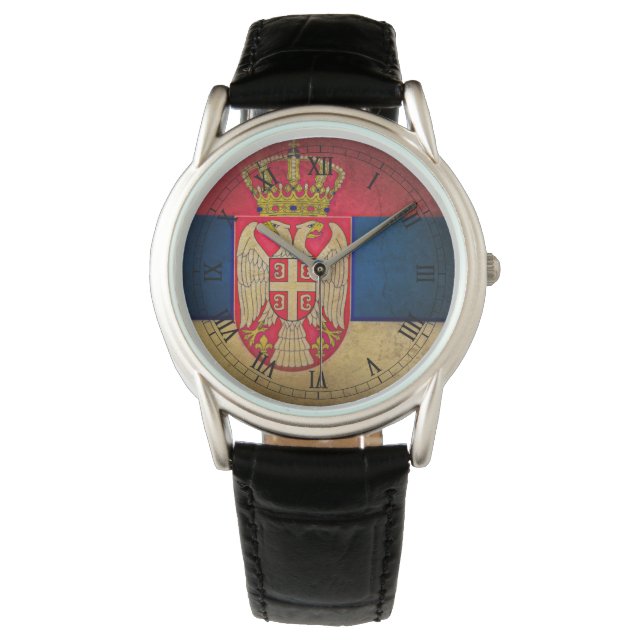 Reloj De Pulsera bandera serbia (Anverso)