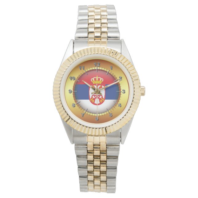 Reloj De Pulsera Bandera serbia (Anverso)