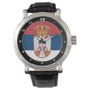 Reloj De Pulsera Bandera serbia y diseño de moda y Serbia