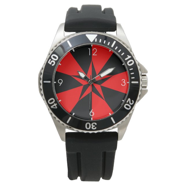 Reloj De Pulsera Bandera Socialista Libertaria (Socialismo Libertar (Anverso)