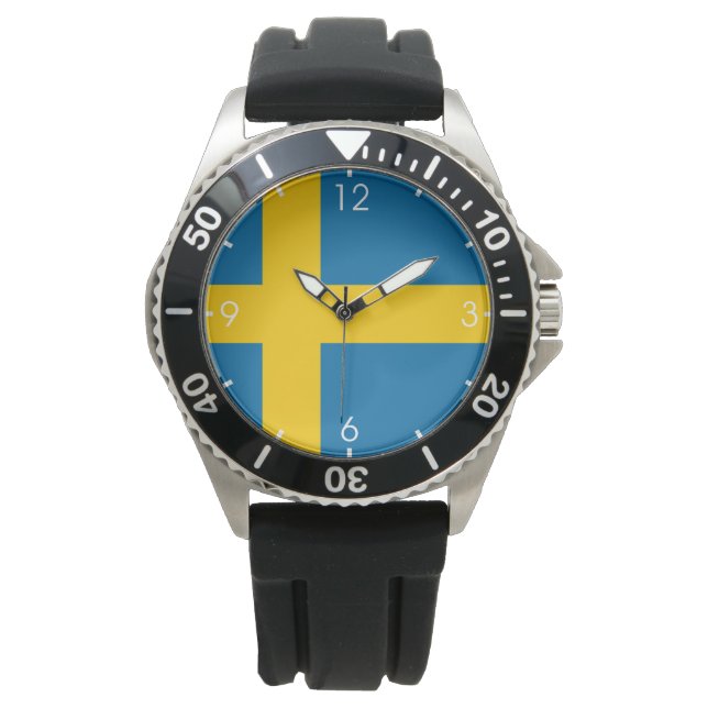 Reloj De Pulsera Bandera sueca (Suecia) (Anverso)