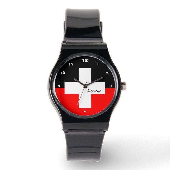 Reloj De Pulsera Bandera suiza,cruz, Suiza/deportes (Anverso)