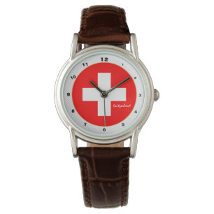 Reloj De Pulsera Bandera suiza moderna, Suiza de moda