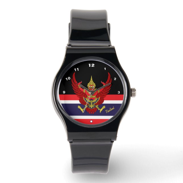 Reloj De Pulsera Bandera tailandesa Watch, Garuda, moda y deportes  (Anverso)