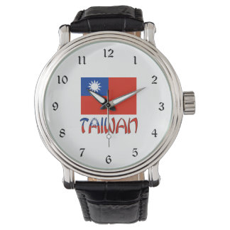 Reloj De Pulsera Bandera taiwanesa y Taiwán