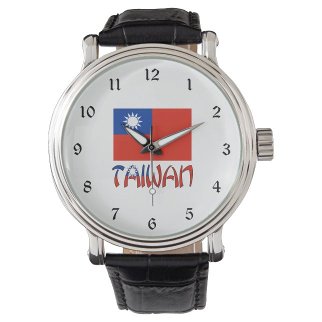 Reloj De Pulsera Bandera taiwanesa y Taiwán (Anverso)
