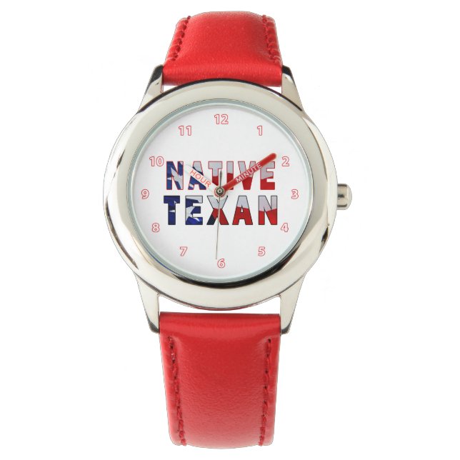 Reloj De Pulsera Bandera texana nativa (Anverso)