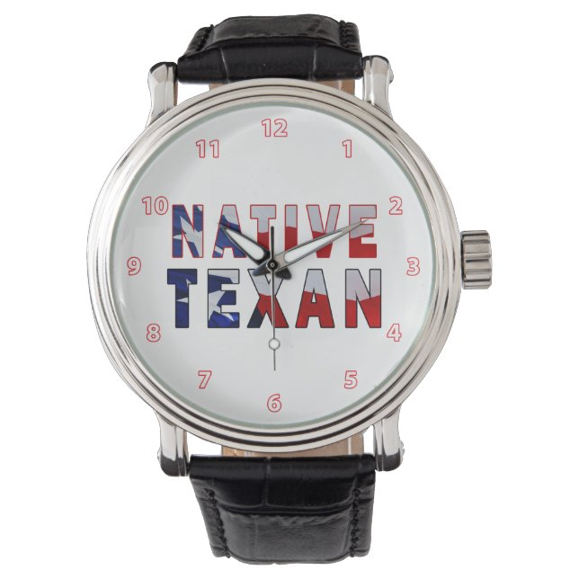 Reloj De Pulsera Bandera texana nativa (Anverso)