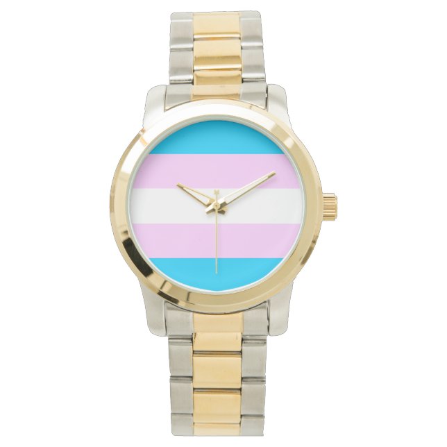 Reloj De Pulsera Bandera transgénero (Anverso)