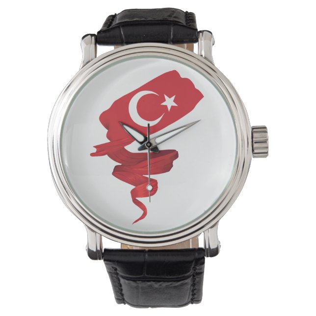 Reloj De Pulsera bandera turca (Anverso)