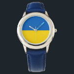 Reloj De Pulsera Bandera ucraniana patriótica<br><div class="desc">Productos de bandera de Ucrania para patriotas ucranianos.</div>