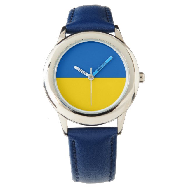 Reloj De Pulsera Bandera ucraniana patriótica (Anverso)