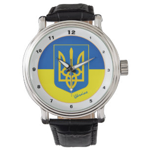 Reloj De Pulsera Bandera ucraniana y moda en Ucrania / Emblem Watch