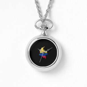 Reloj De Pulsera Bandera y mapa de Colombia