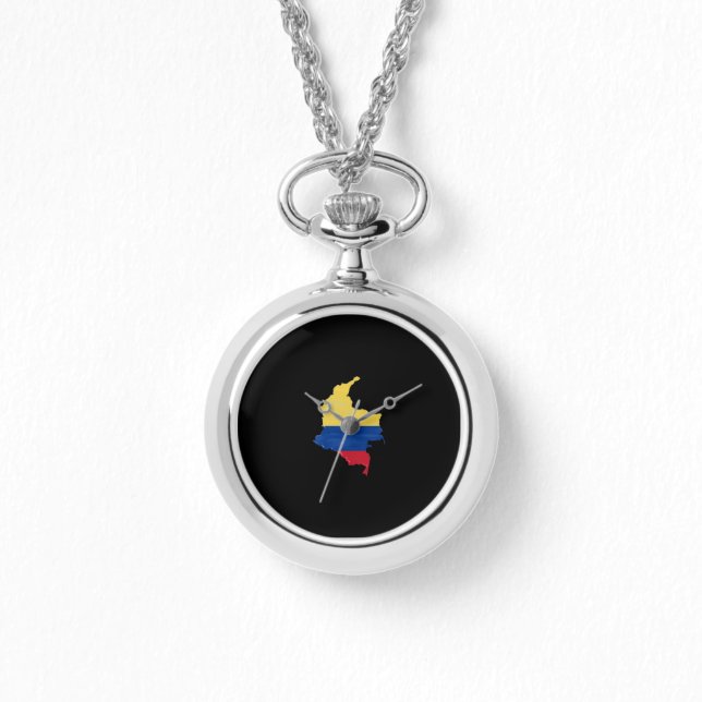 Reloj De Pulsera Bandera y mapa de Colombia (Anverso)