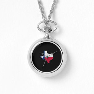 Reloj De Pulsera Bandera y mapa de Texas