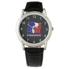 Reloj De Pulsera Bandera y pelota de fútbol de Francia