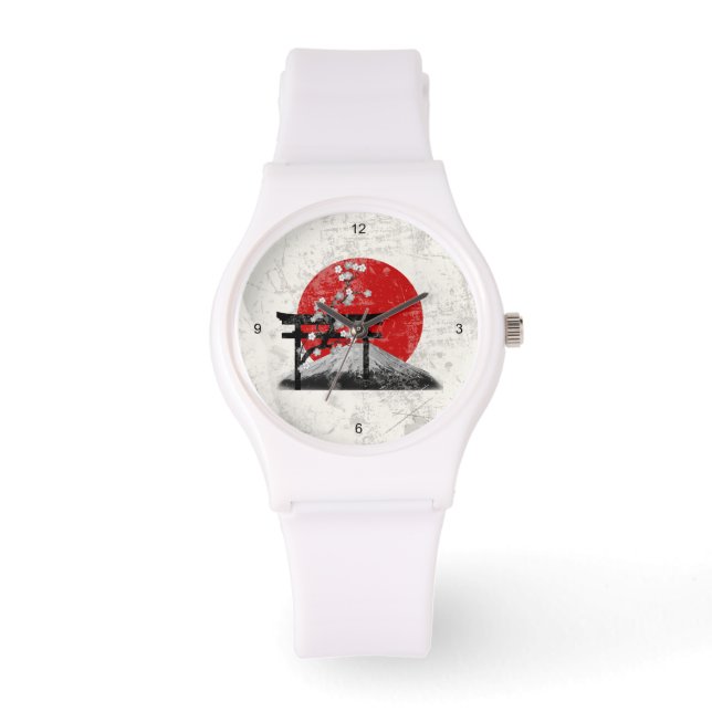 Reloj De Pulsera Bandera y símbolos de Japón ID153 (Anverso)