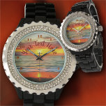 Reloj De Pulsera Banderas Bay Sunset 1738<br><div class="desc">Pintura de la colección "Banderas Bay Sunset 1738" Este reloj Diamante de imitación de mujeres brilla con claridad. Con una pulsera de aleación de esmalte en blanco o negro, así como una cara de personalizable, te encantará mirar tu reloj de pulsera por el momento. Personalice en la página del producto...</div>