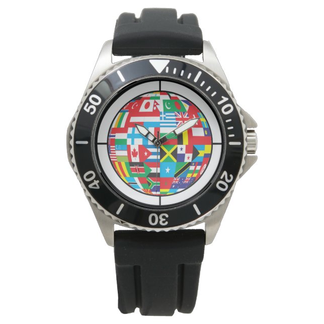 RELOJ DE PULSERA BANDERAS DEL MUNDO (Anverso)