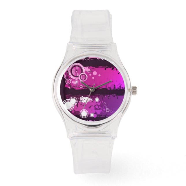 Reloj De Pulsera Banner 3 de música estilo grunge (Anverso)