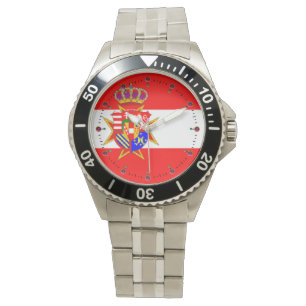Reloj De Pulsera Banner blanco rojo Gran Ducado de la Toscana