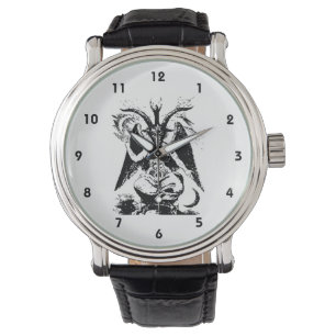 Reloj De Pulsera Baphomet negro vintage