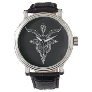 Reloj De Pulsera Baphomet Pentagram Watch