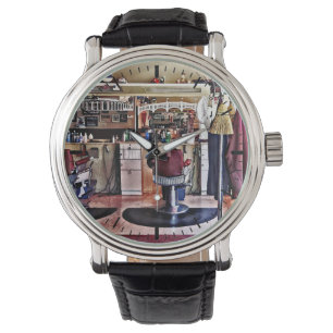 Reloj De Pulsera Barbería con el estante de la capa