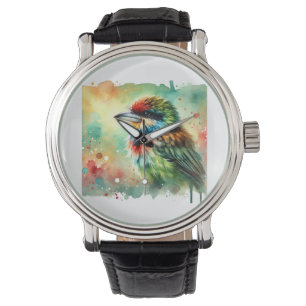 Reloj De Pulsera Barbudo bird in the sunlight 110924AREF144 - Water