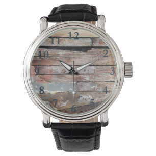 Reloj De Pulsera Barca rústica de madera antigua