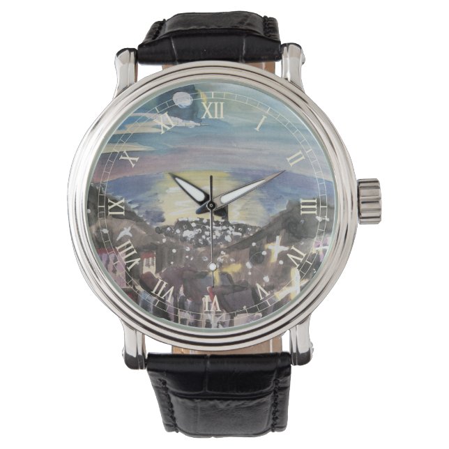 Reloj De Pulsera Barcelona de Noche de Walter Gramatte (Anverso)
